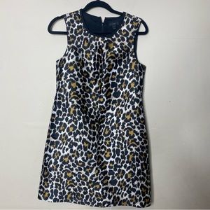 J. Crew cheetah amber leopard print A-line sleeveless shift dress